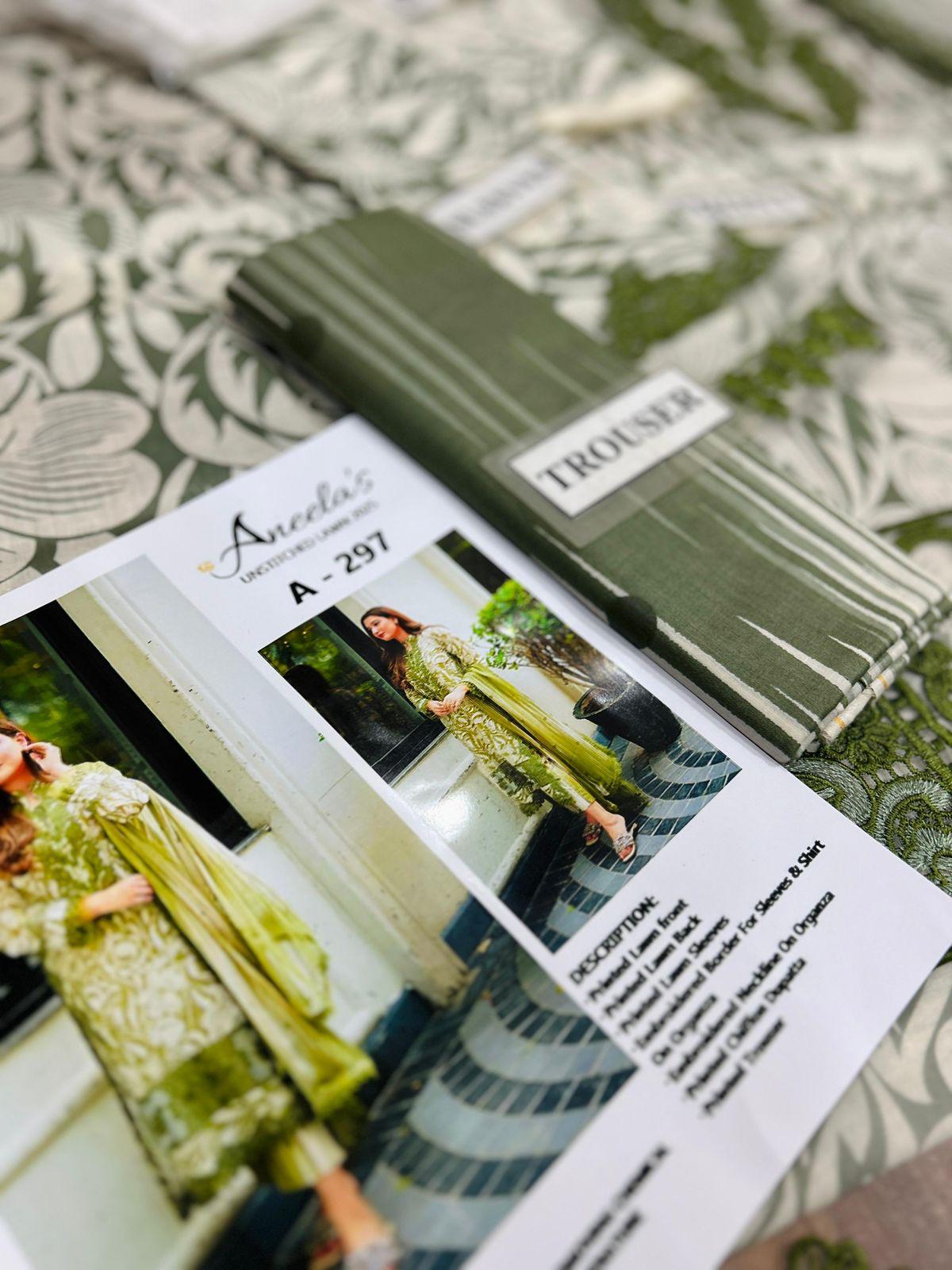 Aneela’s Premium 3PC Lawn & Chiffon Suit