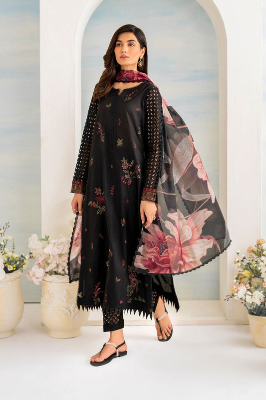 Ahmozi Iznik Lawn Unstitched 3 Piece Suit with Heavy Embroidery & Silk Digital Dupatta
