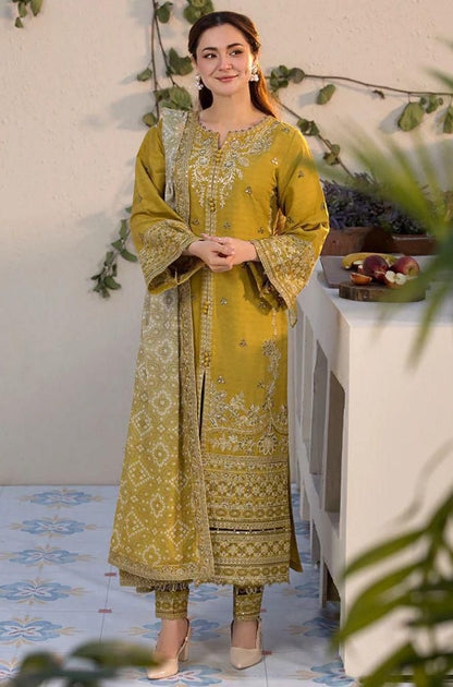 Qalamqar Premium Lawn Embroidered 3PC Suit