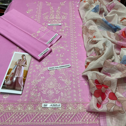 Mahnur Premium Lawn 3PC Embroidered Suit