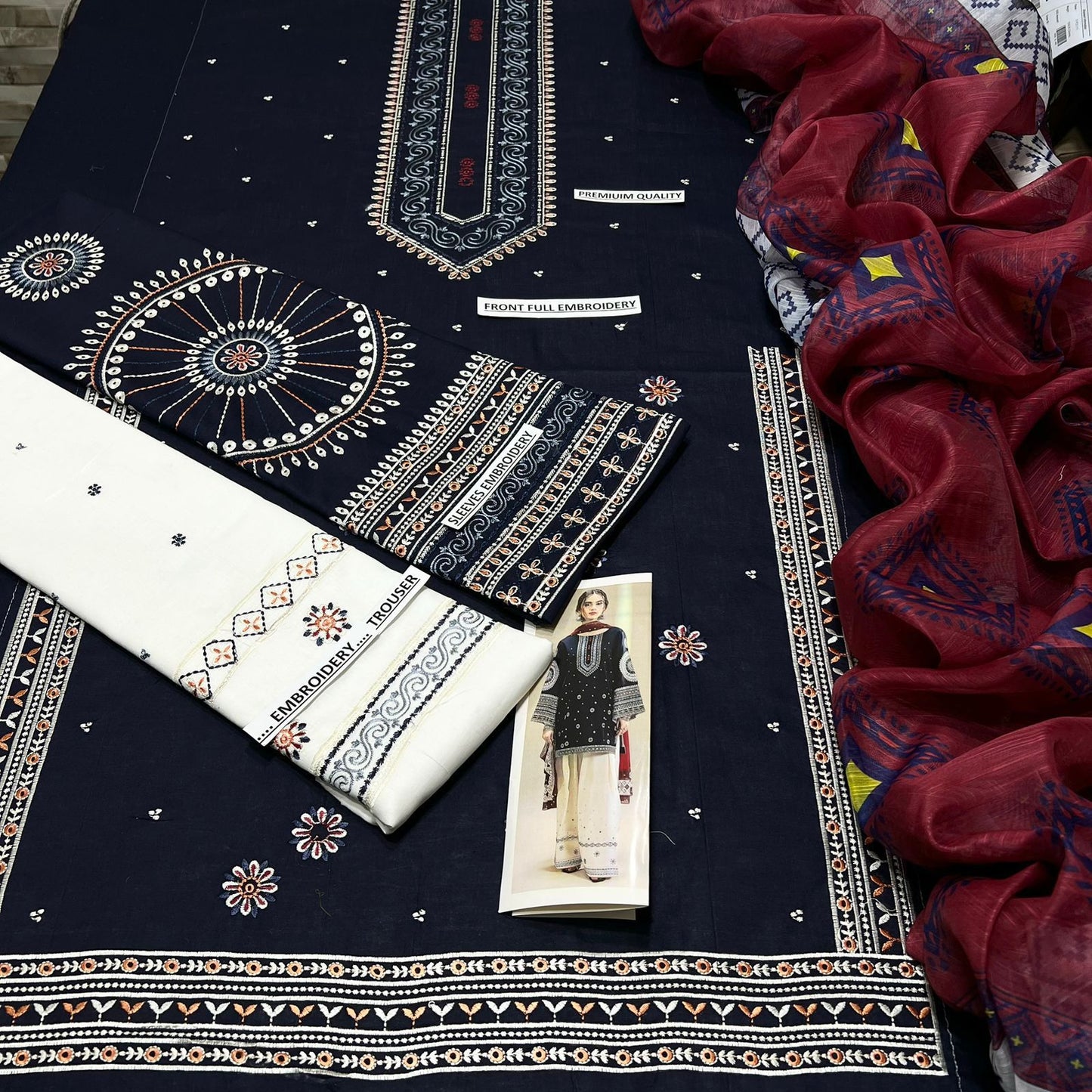 JAZMIN Premium Lawn 3PC Digital Printed Dupatta