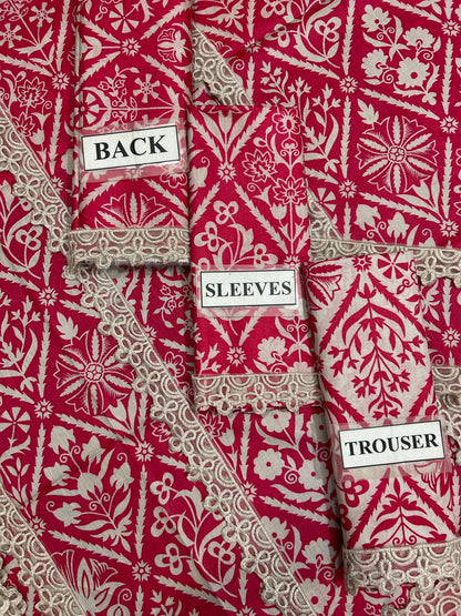 ANEELA’S 3PC Lawn & Chiffon Suit