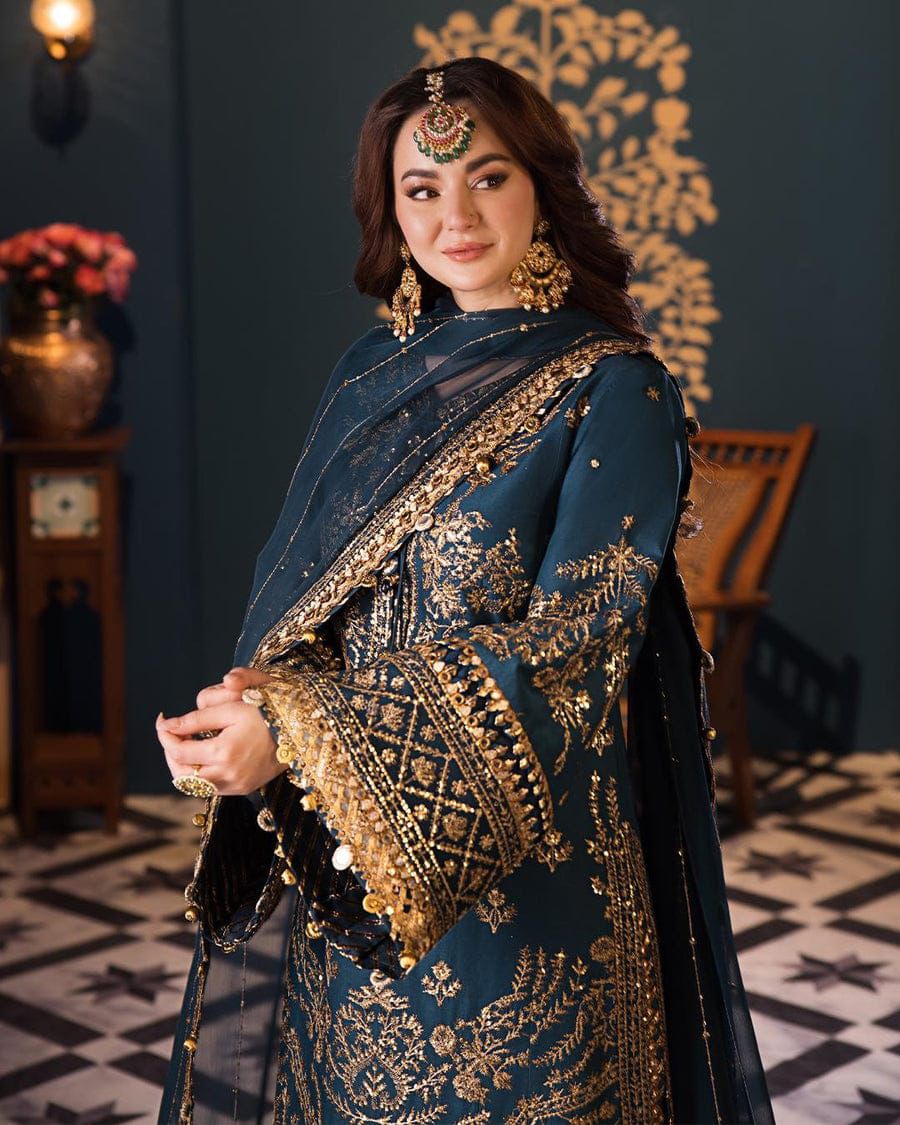 ASIM JOFA  Premium 3PC Chiffon Embroidered Suit