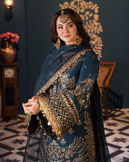 ASIM JOFA  Premium 3PC Chiffon Embroidered Suit