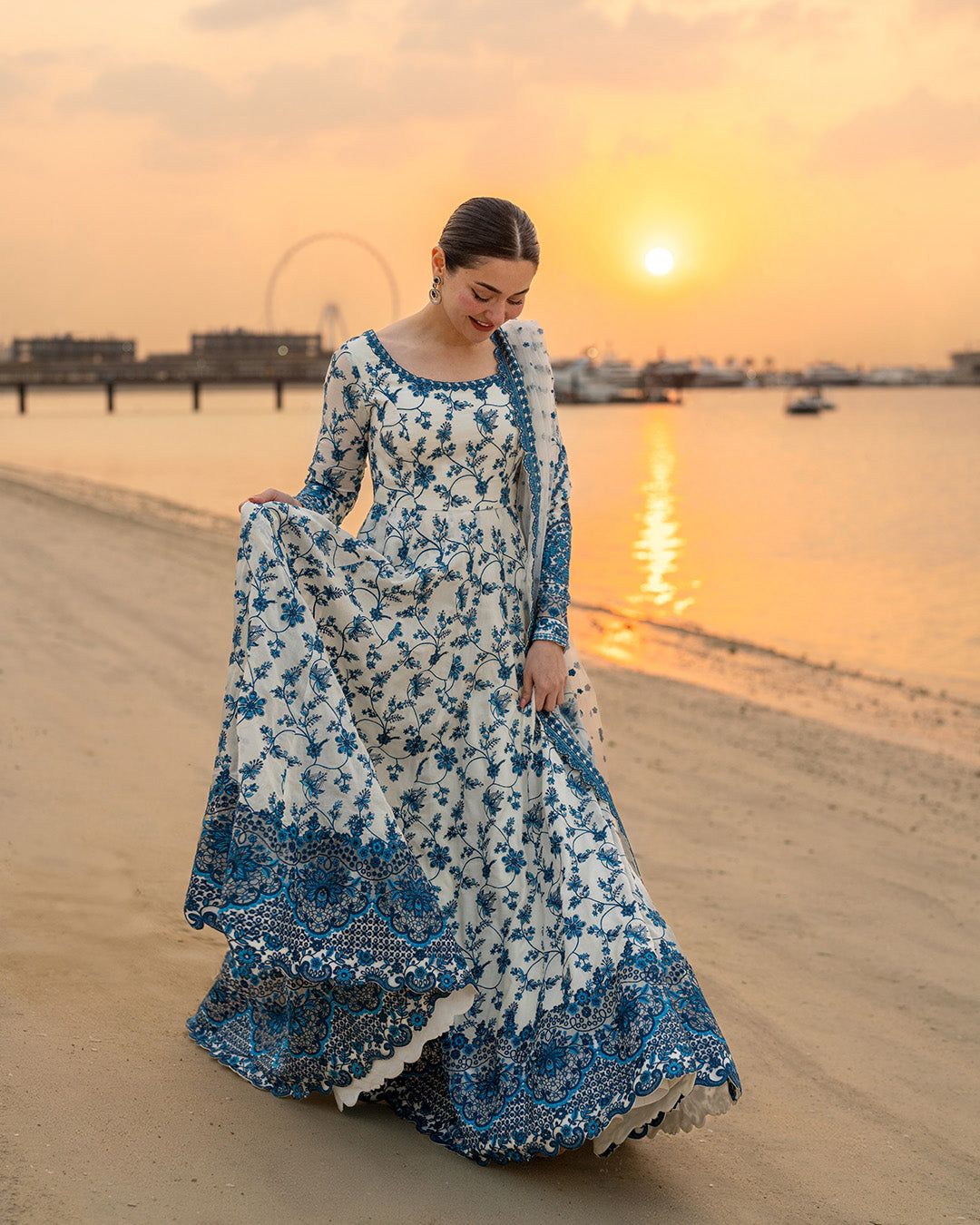 Faiza Saqlain Premium Fully Embroidered Lawn 3 Piece Suit with Organza Dupatta