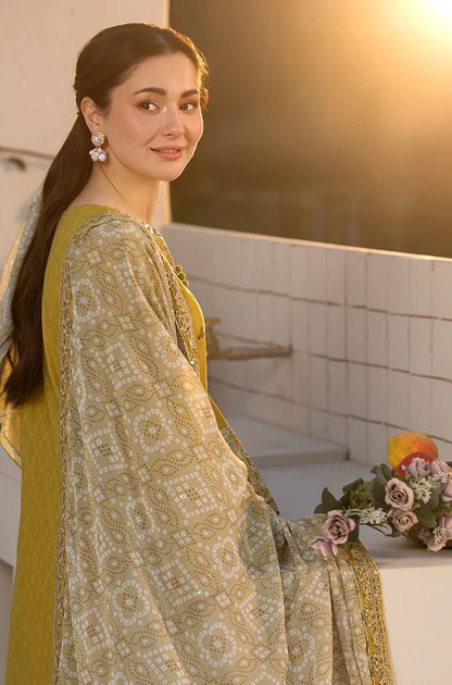 Qalamqar Premium Lawn Embroidered 3PC Suit
